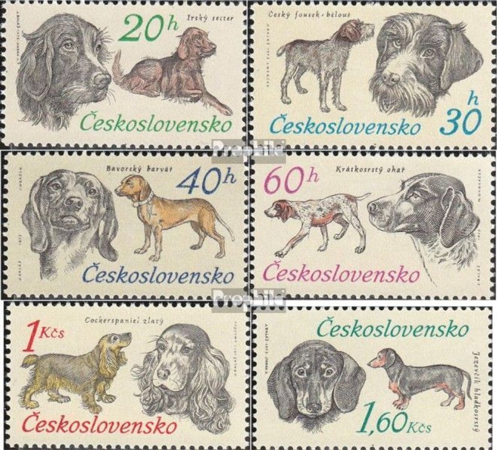 Briefmarken Tschechoslowakei 1973 Mi 2154-2159 (kompl.Ausg.) postfrisch 50 Jahre tsch. Jagdwesen