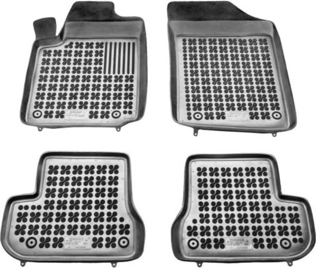 REZAW PLAST Fußmatten Set Gummi für CITROËN C2 Schrägheck (JM) Vorne+Hinten