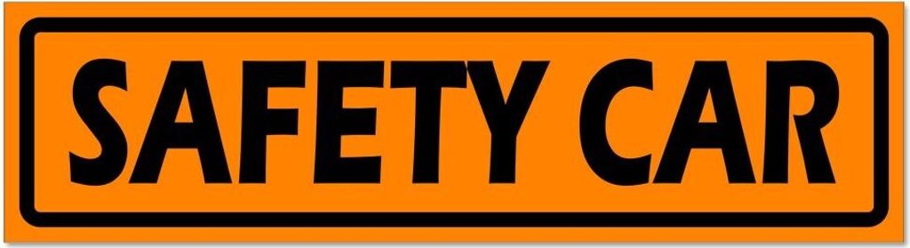 Kiwistar - Autoaufkleber - Orange - Schwarz - 30 x 8 cm - Safety Car invertiert - Hinweis Aufkleber Sticker für Auto, Kfz, Fahrrad, PKW, LKW