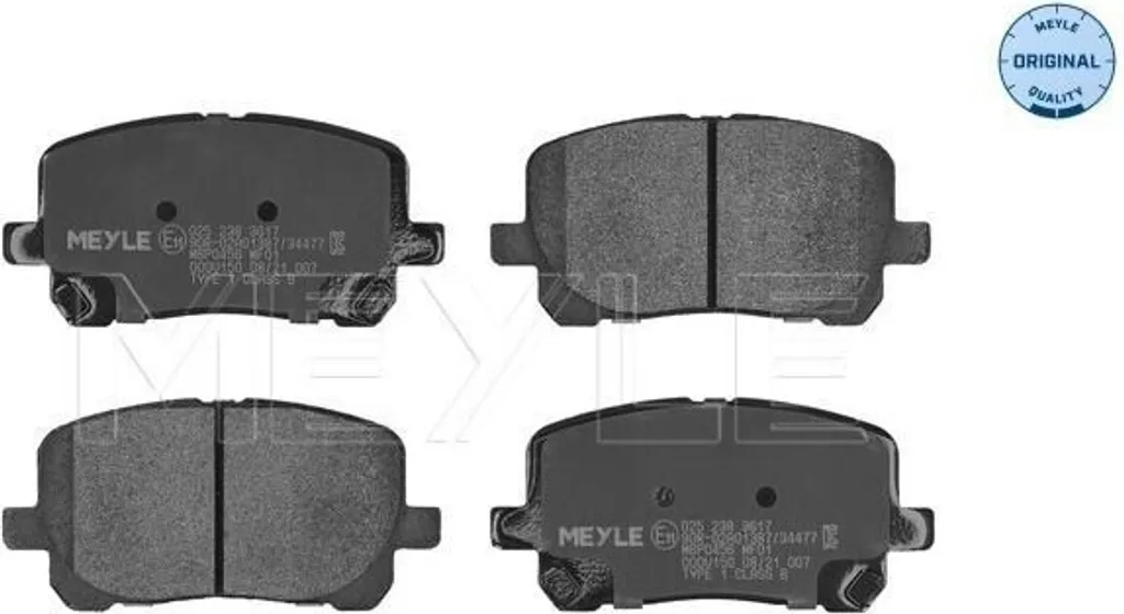 Stop bruits de freinage : Plaquettes MEYLE pour Avensis Verso OE 0446544060
