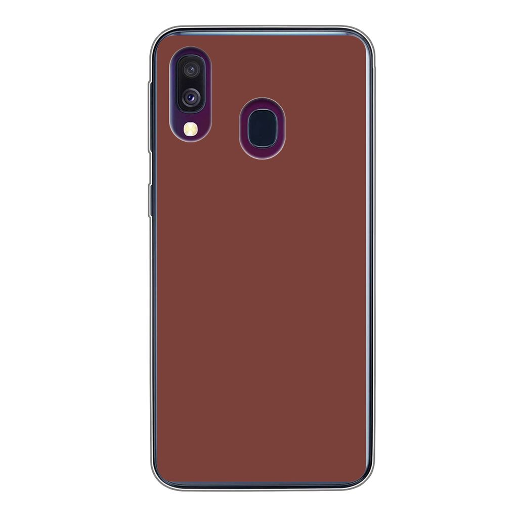MuchoWow Handyhülle Schutzhülle Hülle für Samsung Galaxy A40 Palette - Rot - Innenbereich Silikon Softcase Handy Hülle - Handy-Tasche