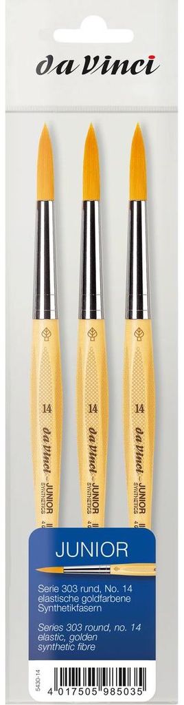 da Vinci Pinsel Junior Serie 303 rund Größe 14 3 Stück