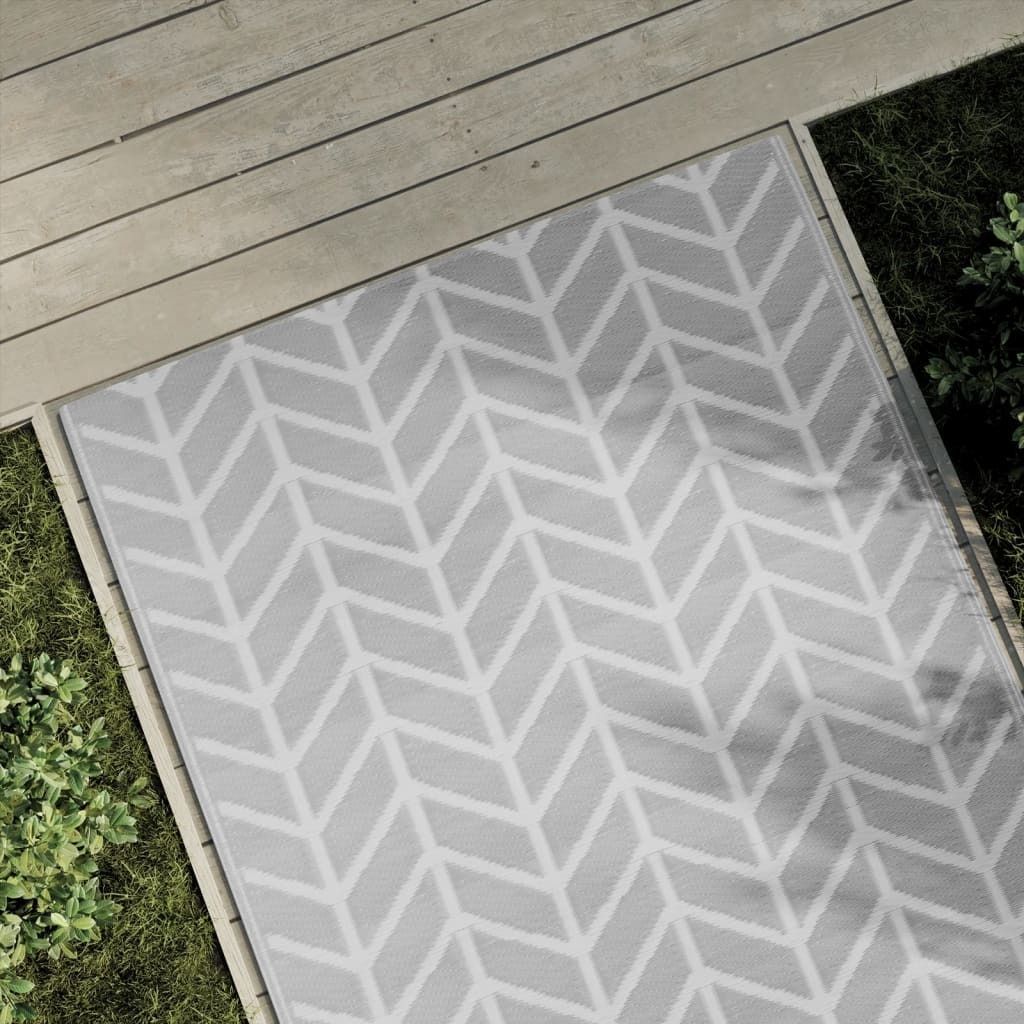 Möbel Outdoor-Teppich Grau 120x180 cm PP - Outdoorteppiche 368542