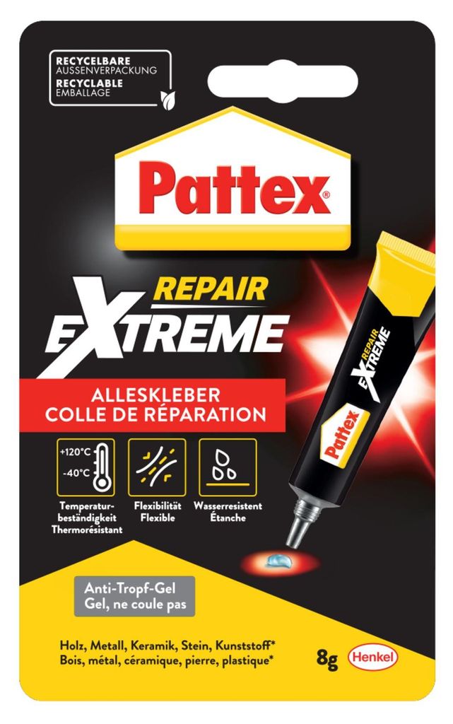 Pattex Alleskleber 100% Repair Extreme, 8 g Tube Produktbild 