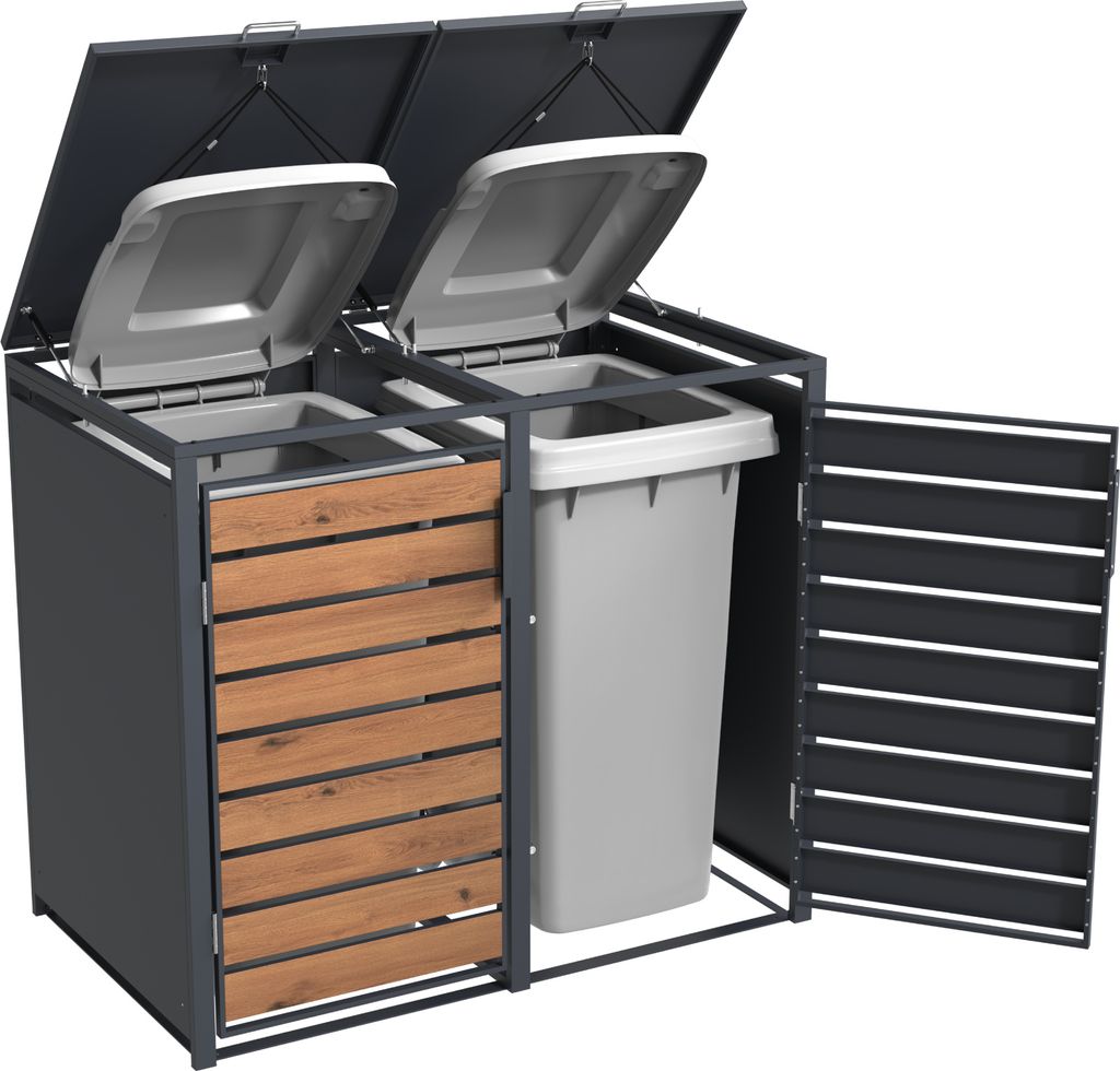 PPbin | Box na odpadky, skrinka na odpadky - 2 x 240 litrov Obrázok produktu 