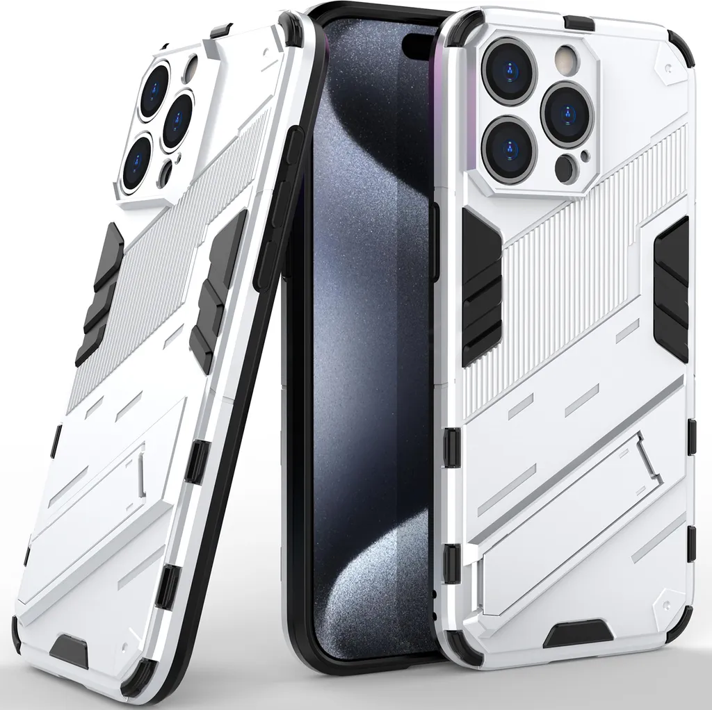 Custodia Protettiva iPhone 15 Pro: Armor TPU PC con Supporto Arancione