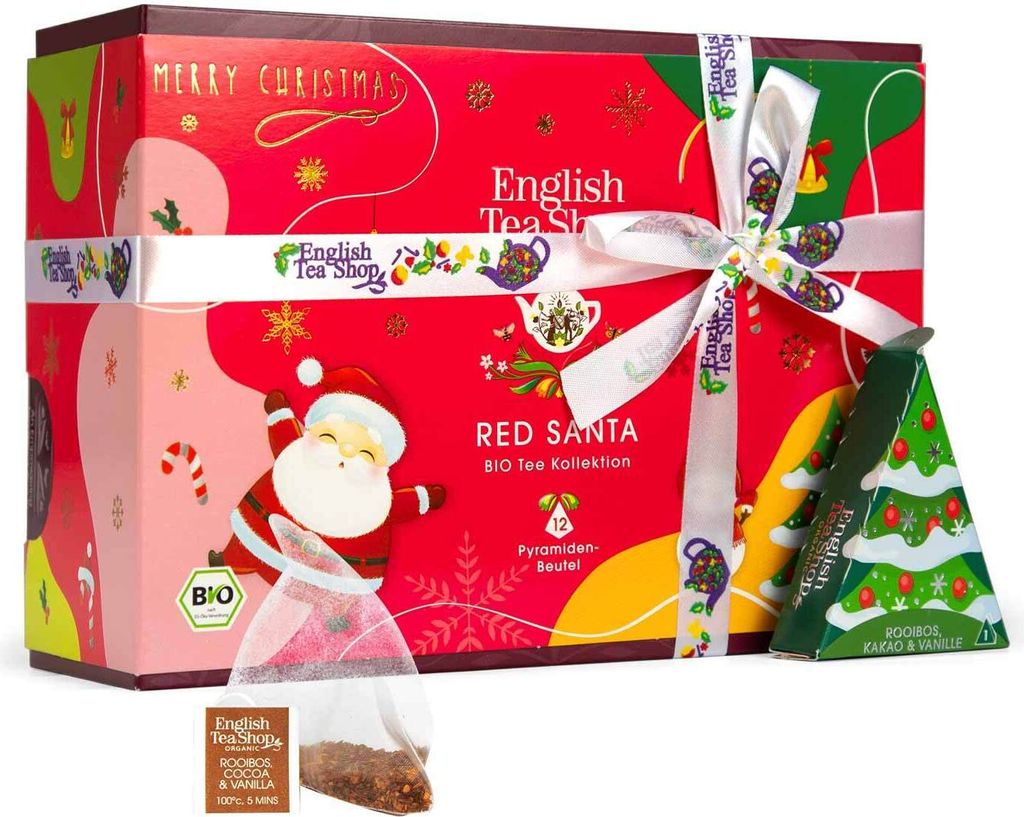 ETS - Teegeschenk mit Schleife "Red Santa Christmas", BIO, Produktbild 