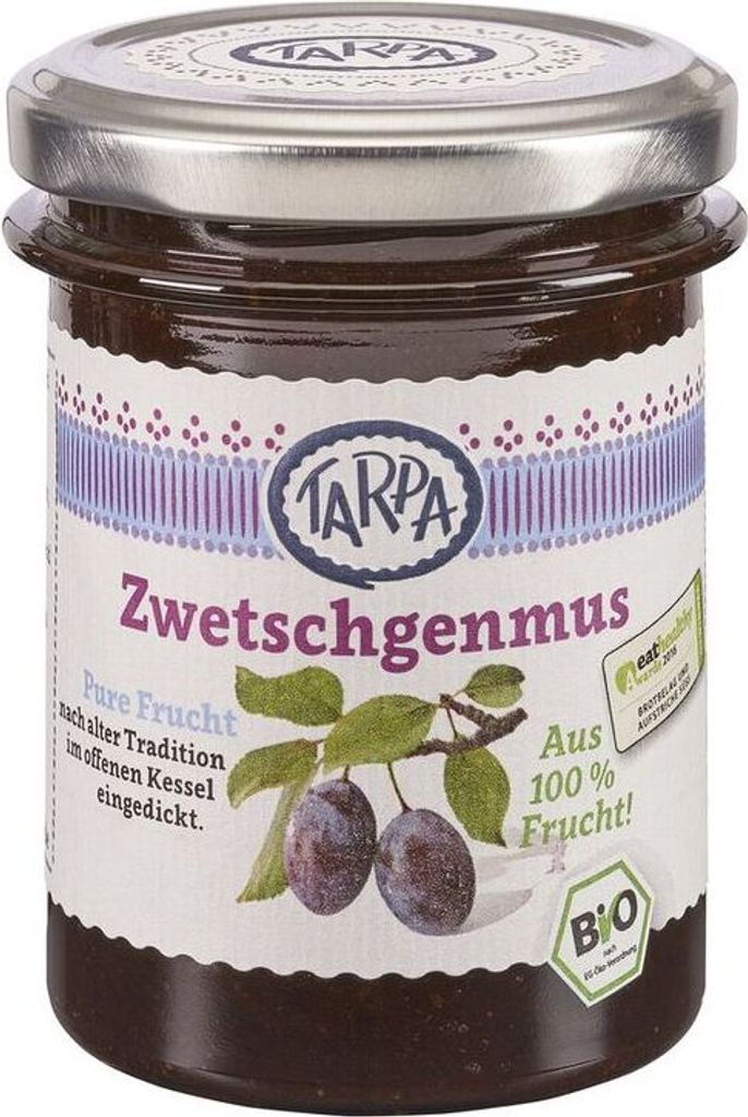 Tarpa Zwetschgenmus pur 100% -- 220g x 6 - 6er Pack VPE