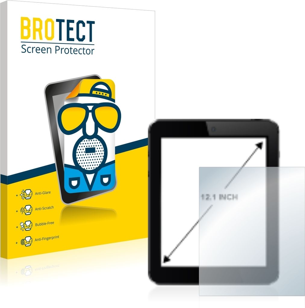 2x BROTECT Schutzfolie für Tablets mit 30.7 cm (12.1 Zoll) Displays 247 x 186 mm Displayschutz Displayschutzfolie Folie Matt Entspiegelungsfolie