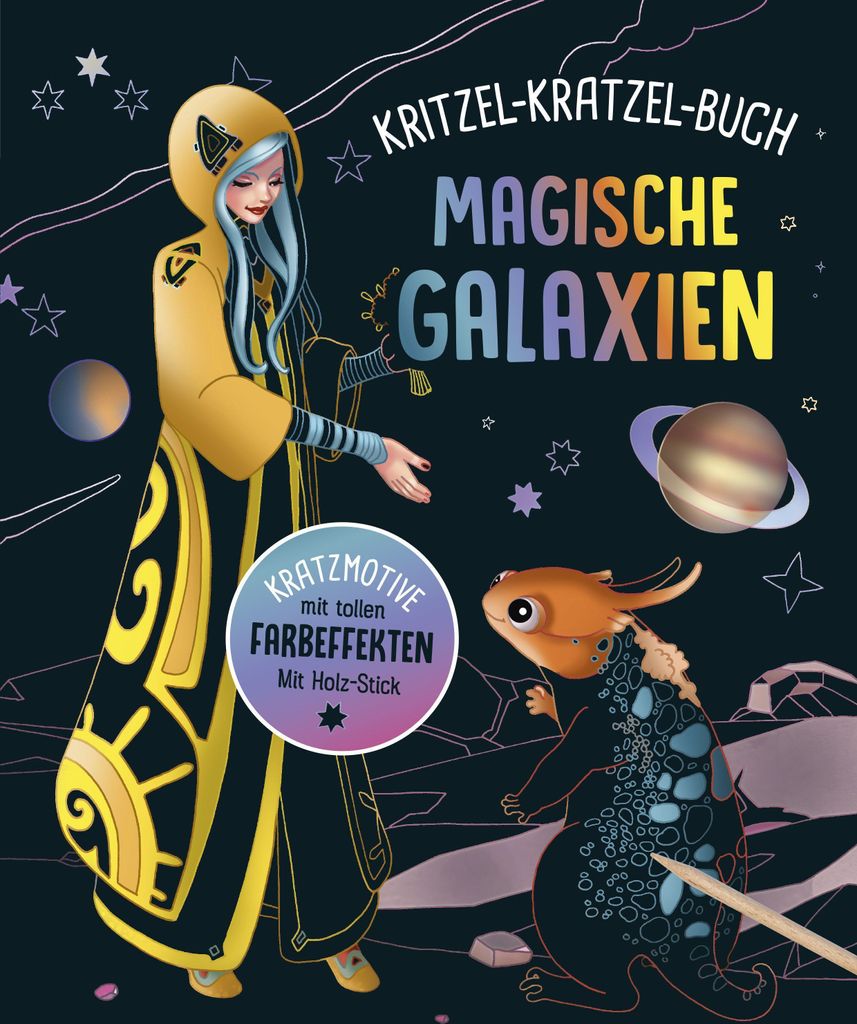 Magische Galaxien - Kritzel-Kratzel-Buch für Kinder ab 7 Produktbild 