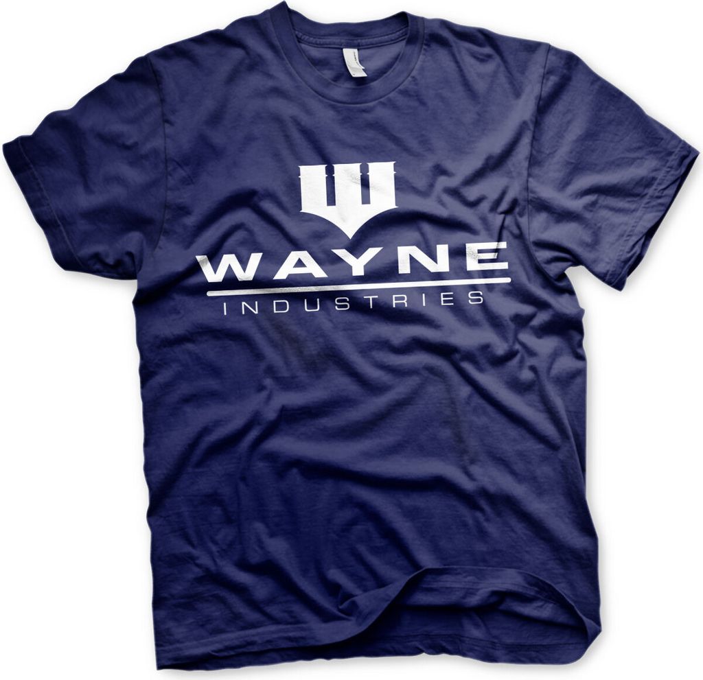 Batman - Wayne Industries Logo T-Shirt - X-Large - Navy