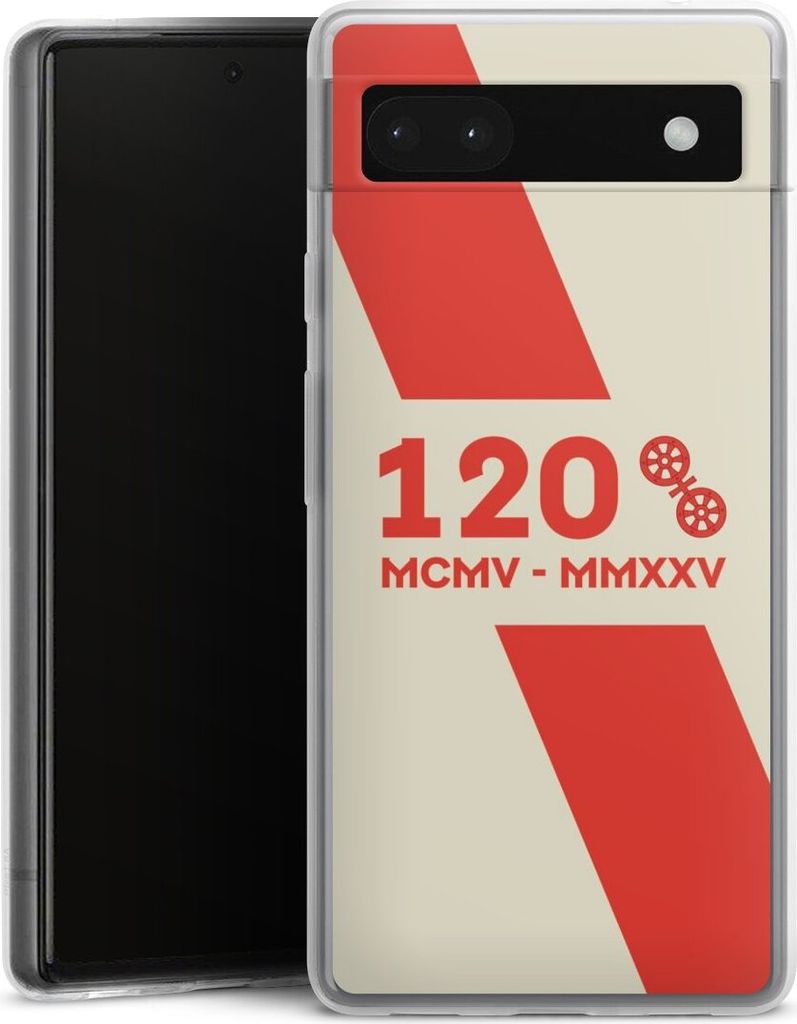 DeinDesign Slim Hülle für Google Pixel 6a Silikon Case Ultra Dünn Handyhülle 1. FSV Mainz 05 E.V. 120 Jahre Bundesliga