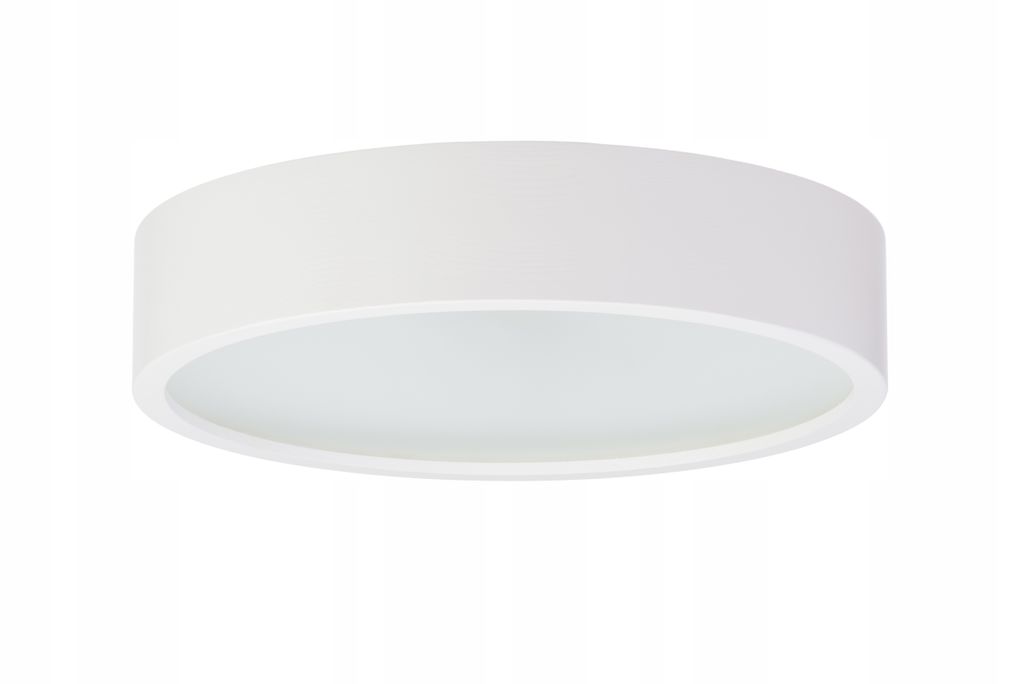 STOLARNIA PIKA Schlafzimmerlampe - Runde Holz Deckenlapme Weiß 2xE27 (∅37 cm) - Modern Deckenleuchte für, Wohnzimmer, Flur, Küche - Stilvolle ...