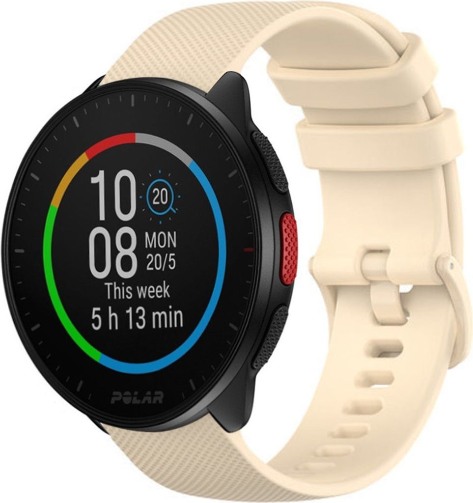 Strap-it Polar Pacer Luxus-Silikonarmband (Beige)
