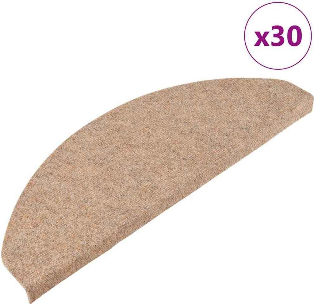 Stufenmatten Selbstklebend 30 Stk. Beige 65x22,5x3,5 cm
