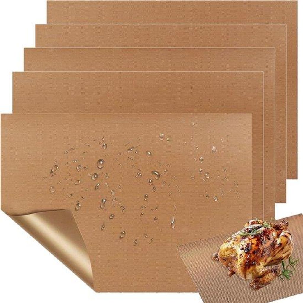 5 Stuks Herbruikbare Pergamentpapier 40x30cm, Umweltfreundliches Backpapier für den Ofen und Mikrowellengerät, Ideal für das Grillen und Backen