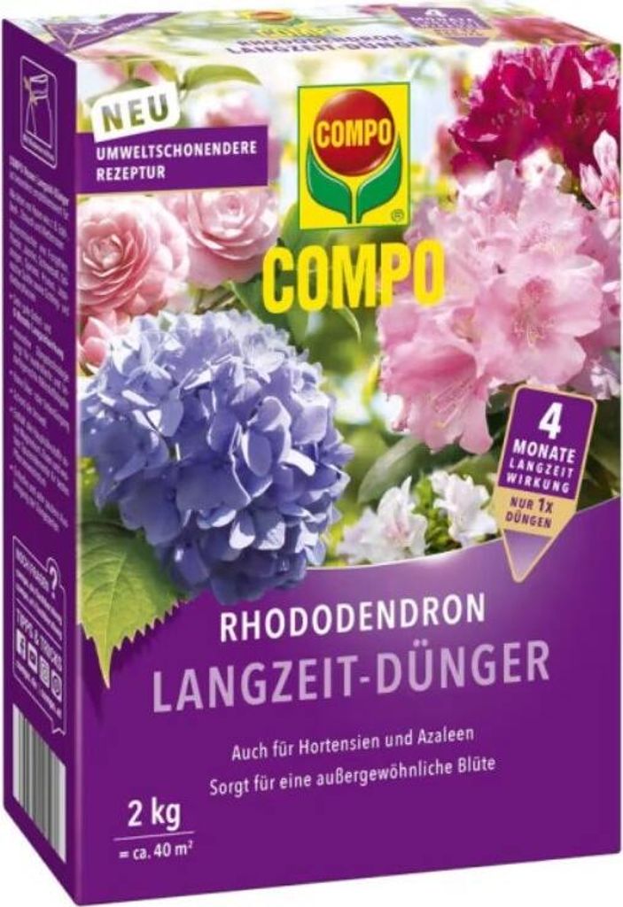 COMPO Rhododendron Langzeit-Dünger - 2 kg für ca. 35 m²