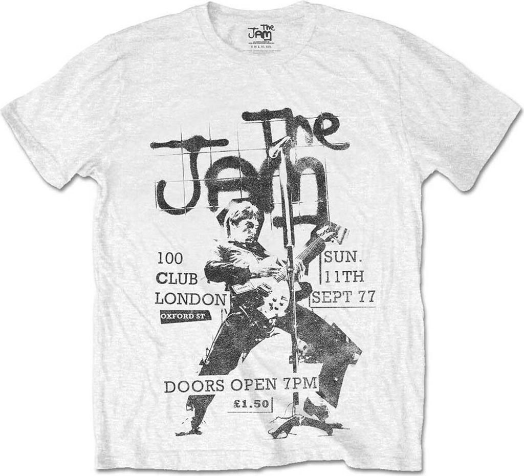 The Jam - "100 Club 77" T-Shirt für Herren/Damen Uni RO7932 (XL) (Weiß)