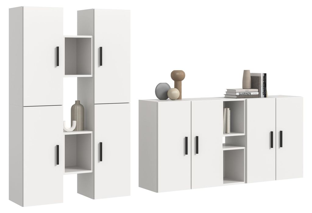 Wohnkombination THE ONE (B/H/T: ca. 270/182/34 cm) in Artisan Oak Nachbildung/Smoke Green