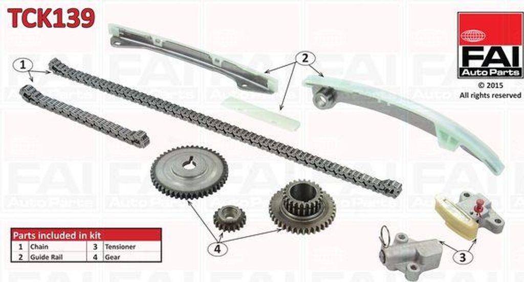 FAI AutoParts TCK139 Steuerkettensatz OE 130281KC0A kompatibel mit Camry, Scepter, Harrier, Hilux, Sprinter, Giulietta, Mini, Scenic, Megane, Latit...
