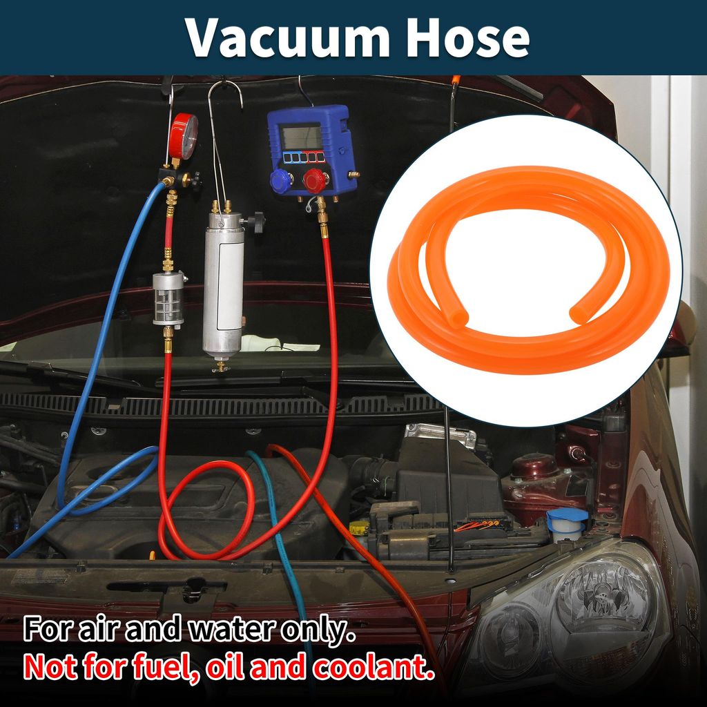 Silicone Vakuumschlauch Automobil Vakuumleitung Orange 3FT 15/64" 10mm ID 2mm Dicke 1 Stück Hochtemperatur 130PSI Maximaldruck Für Luft Und Wasser