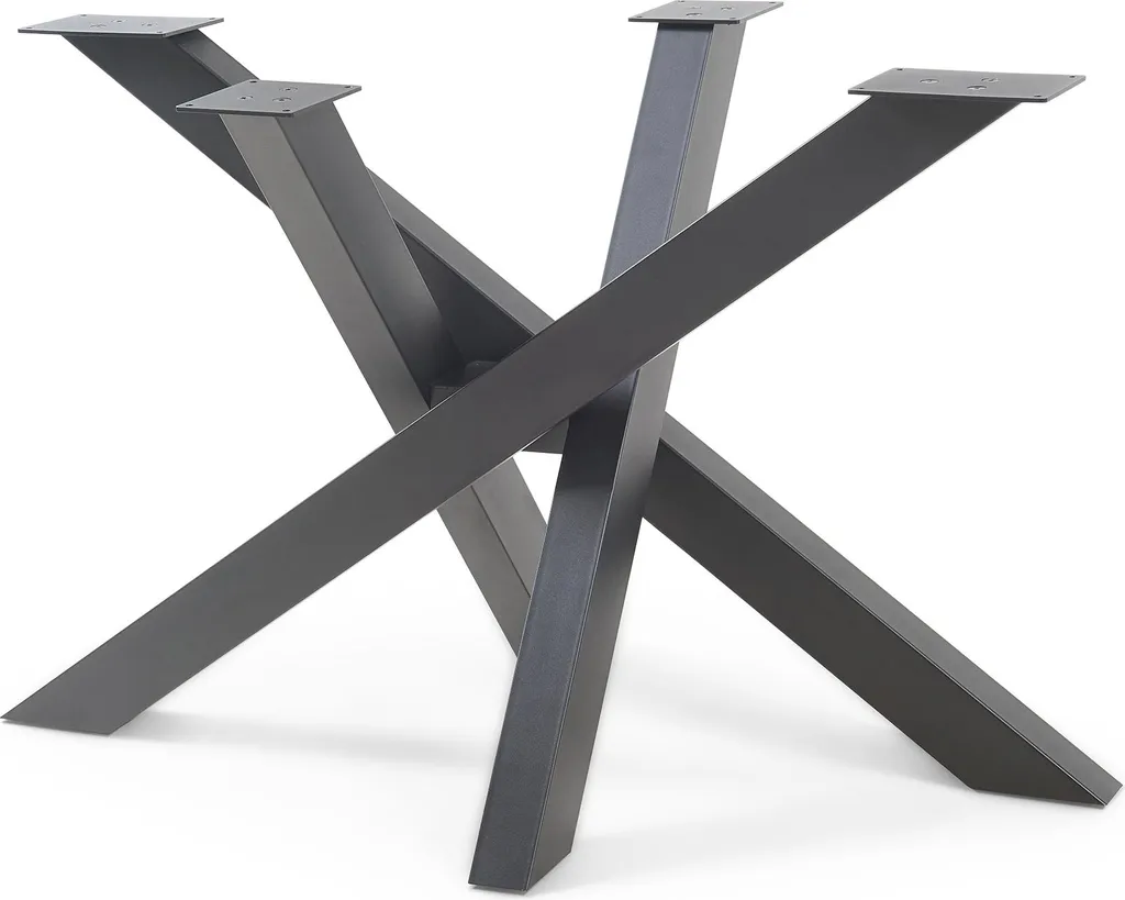 Base Tavolo Umala 115x65x72 cm Acciaio Nero - Design Minimal Scrivania