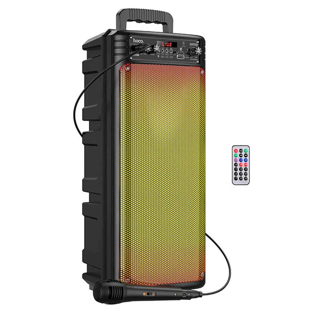 Enceinte Portable Bluetooth HOCO BS52 et son Microphone Filaire Noir