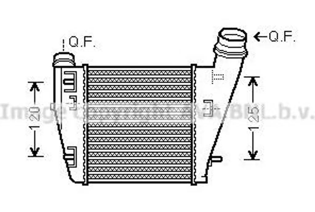 Refroidisseur d'air de suralimentation pour Twingo - AVA RTA4552 Turbo