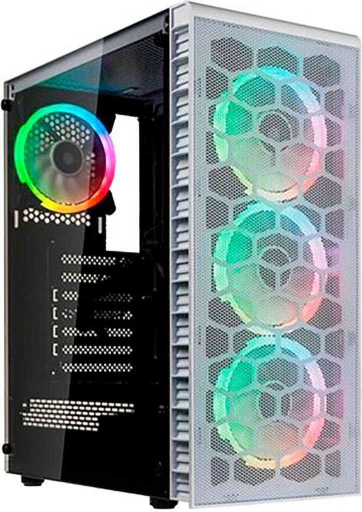 Kolink Observatory Lite Mesh, Midi Tower, PC, Weiß, ATX, micro ATX, Mini-ITX, Netz, Kunststoff, Stahl, Gehärtetes Glas, 16 cm