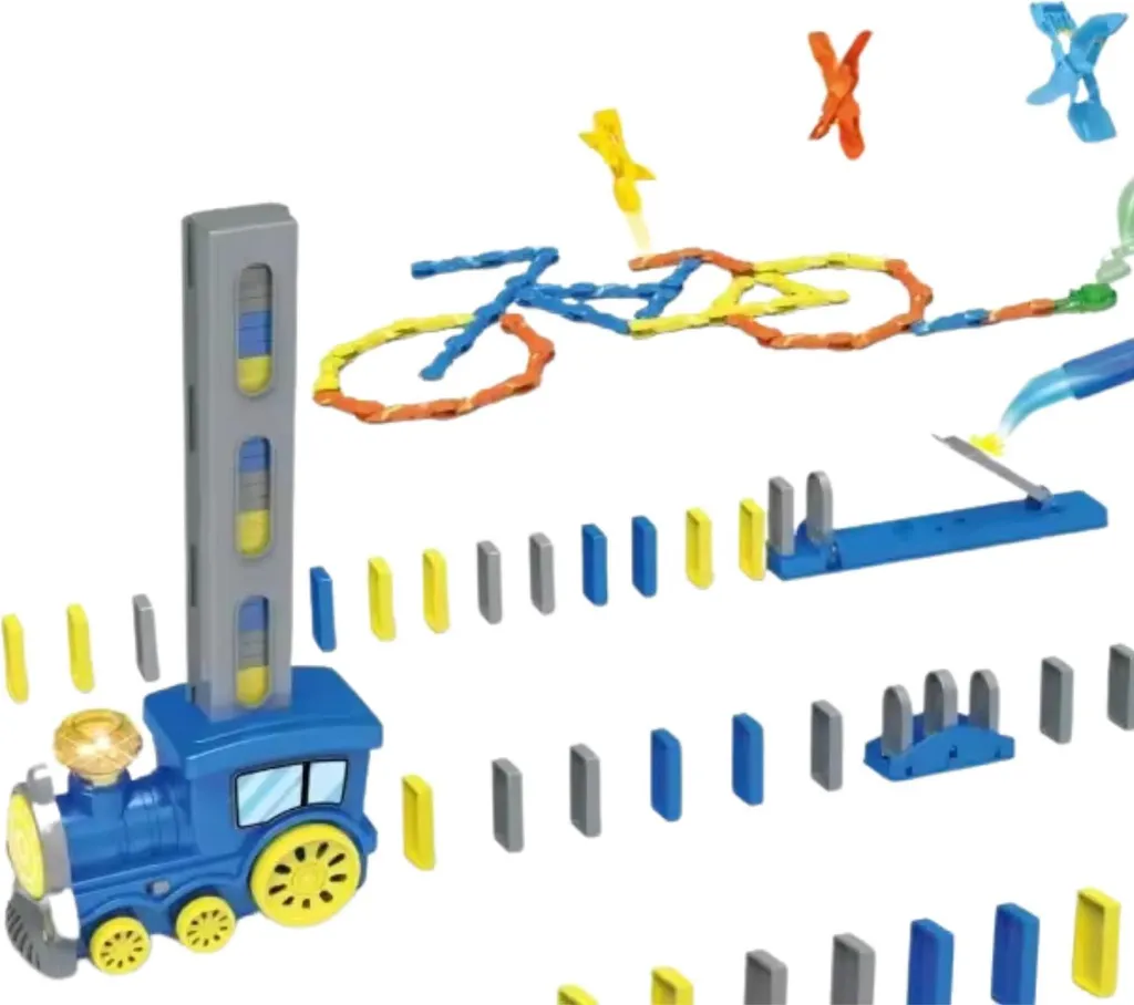 Trenino Domino STEM per Bambini: Locomotiva Automatica ad Alta Precisione - 3