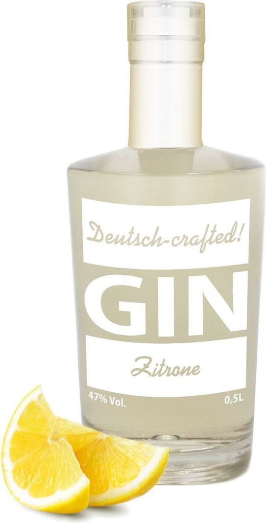 Gin mit Zitrone 0,5L flavored mit natürlichem Zitronenaroma NICHT SÜß! 47% Vol. Zitrus Limone