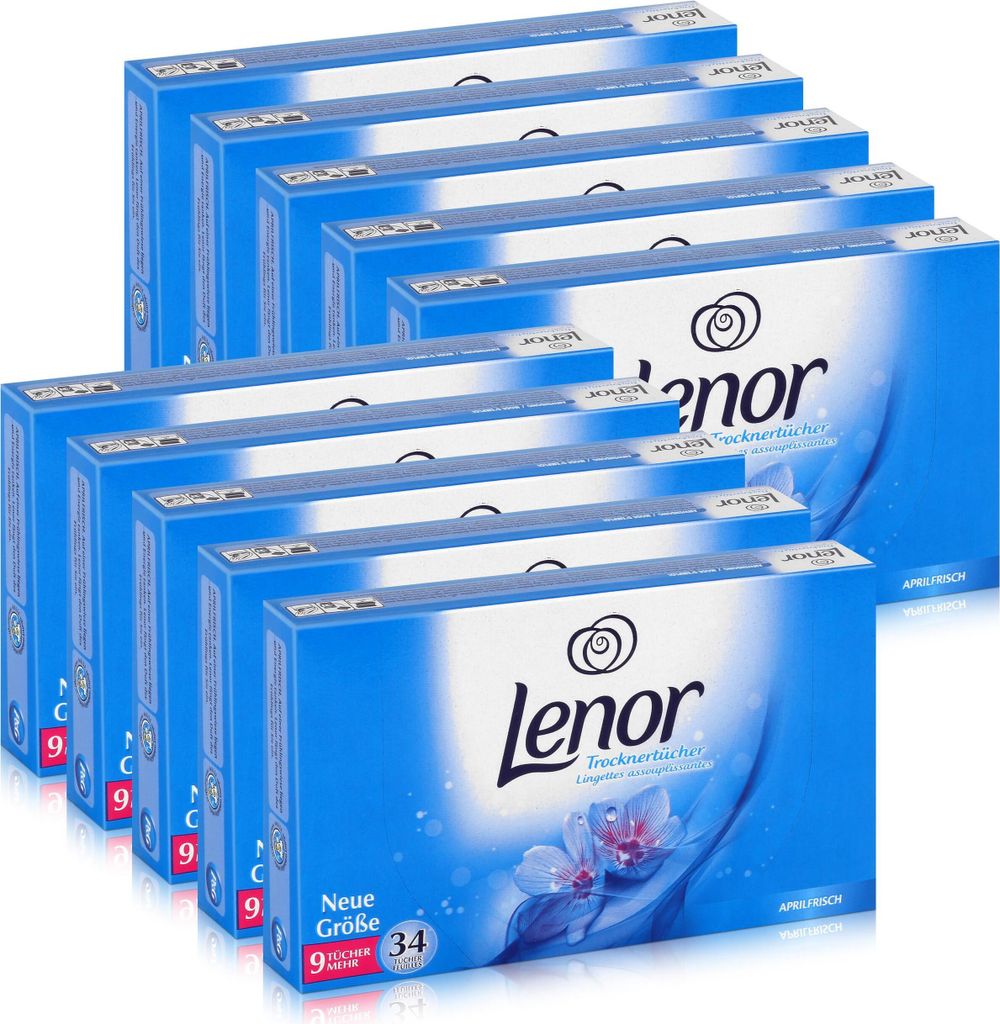 Lenor Trocknertücher Aprilfrisch 34 Tücher - Wäschepflege Produktbild 