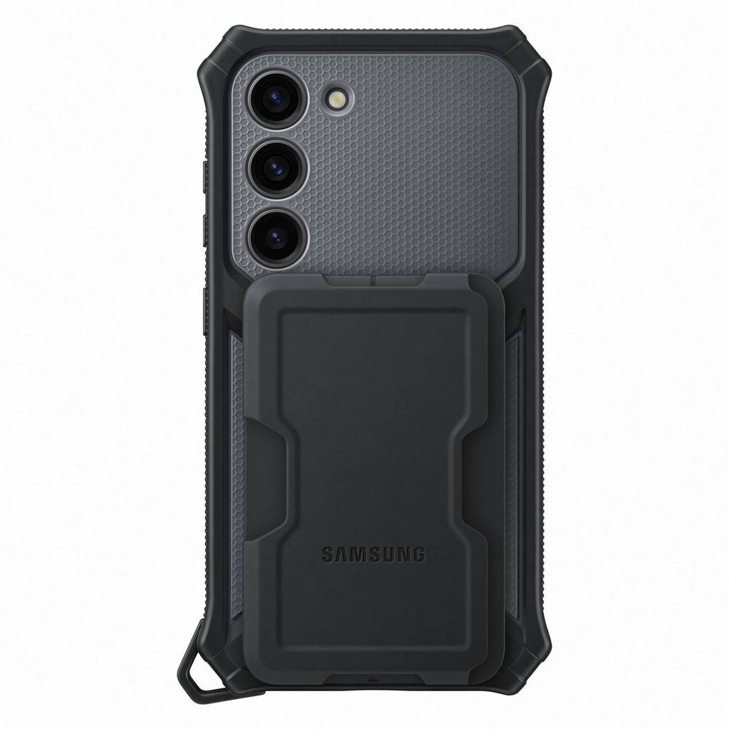Samsung Rugged Gadget Case Etui Samsung Galaxy S23 Pancerny Pokrowiec Ring Holder Podstawka Szare (Ef-Rs911Cbegww)