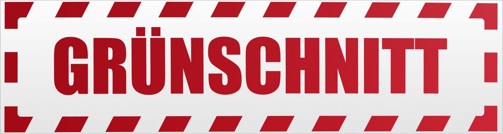 Kiwistar Grünschnitt gestreift Magnetschild Schild magnetisch - 30cm Rot - reflektierend - Magnetfolie für Auto PKW Kfz