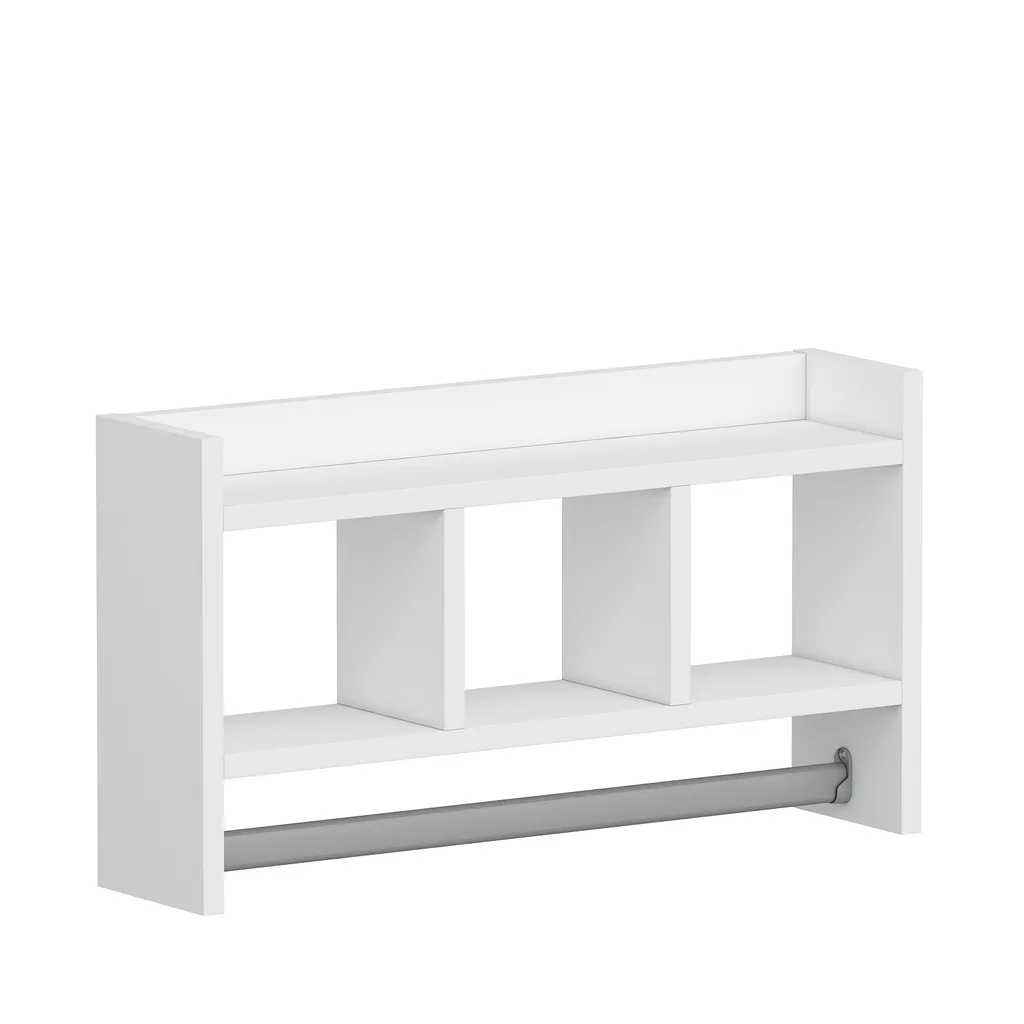Étagère Murale Blanche Asya - Solution Gain de Place pour Petits Espaces - 12