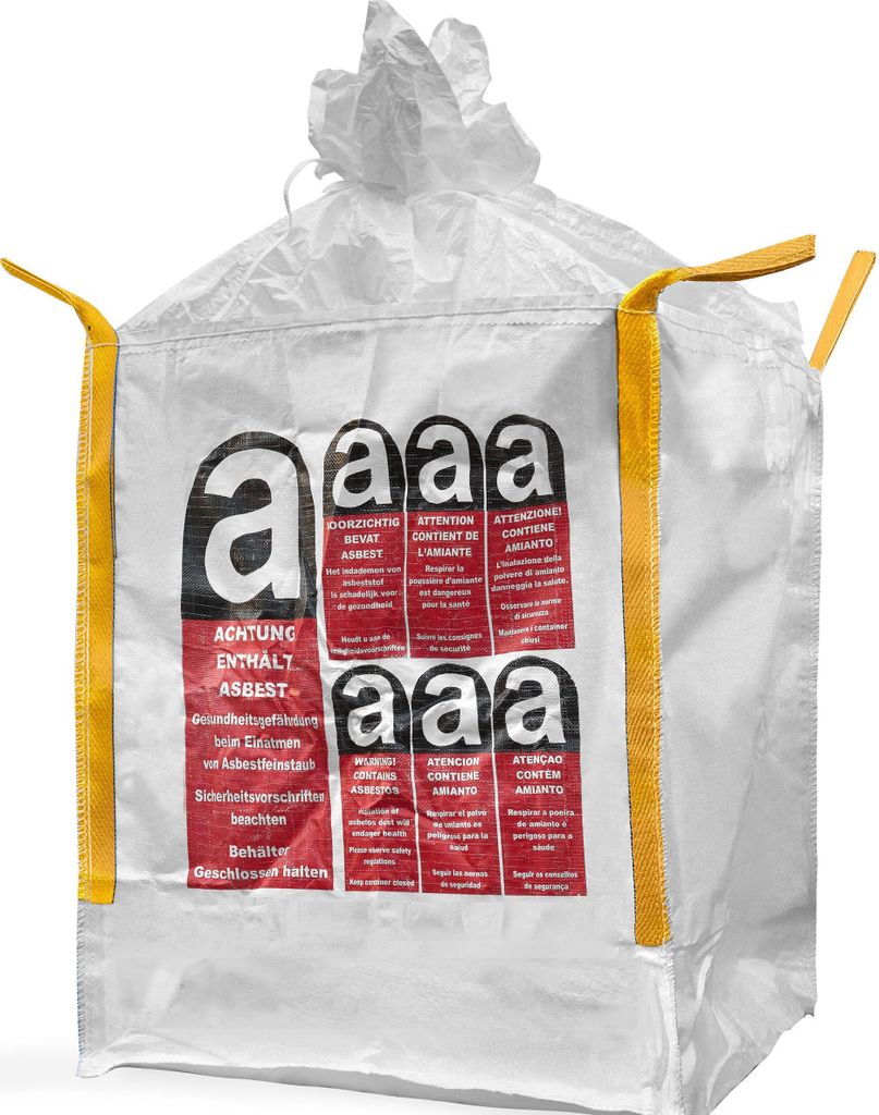 Asbest Big Bag 90x90x110 cm SWL Tragkraft 1000kg mit Asbest Produktbild 