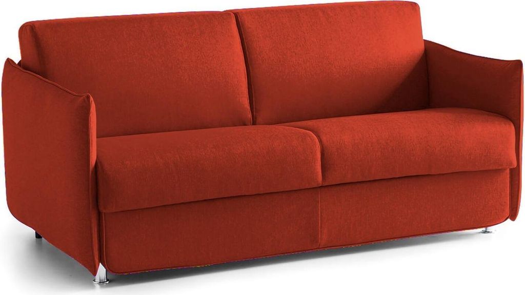 Follina - Schlafsofa für 2, 160x95 cm, Orange, Abziehbar, Italy