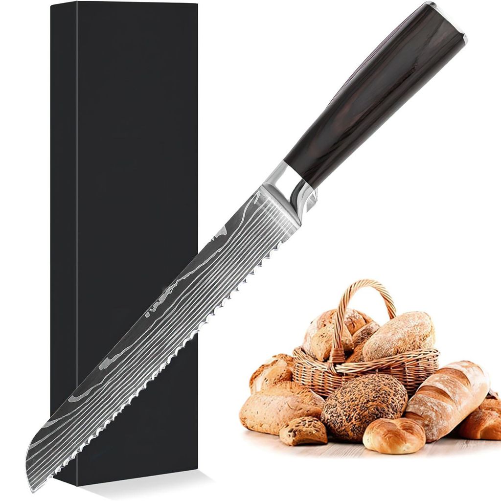 Brötchenmesser Brotmesser mit Wellenschliff 26 cm Produktbild 