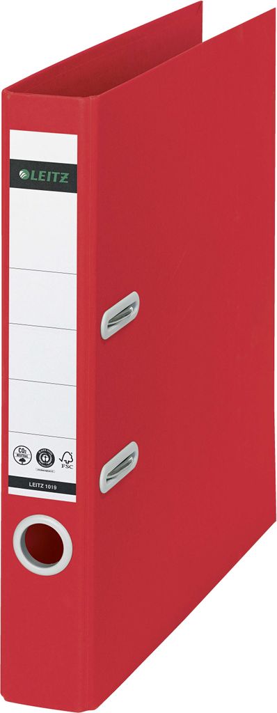 Leitz Ordner Recycle, DIN A4, 100% recycelte Graupappe (RC), 50 mm, schmal, geklebtes Rückenschild, ohne Kantenschutz, 180° Ordner Präzisionsmec...