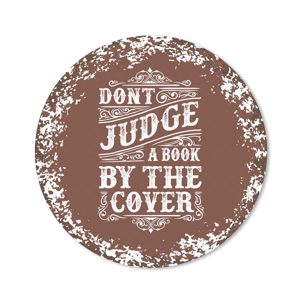 MuchoWow Mauspad Mousepad Jahrgang - Gestaltung - Text 30x30 cm - Mousepads - Maus Mat - Pad - Mausunterlage - Tischunterlage - Schreibtischmatten