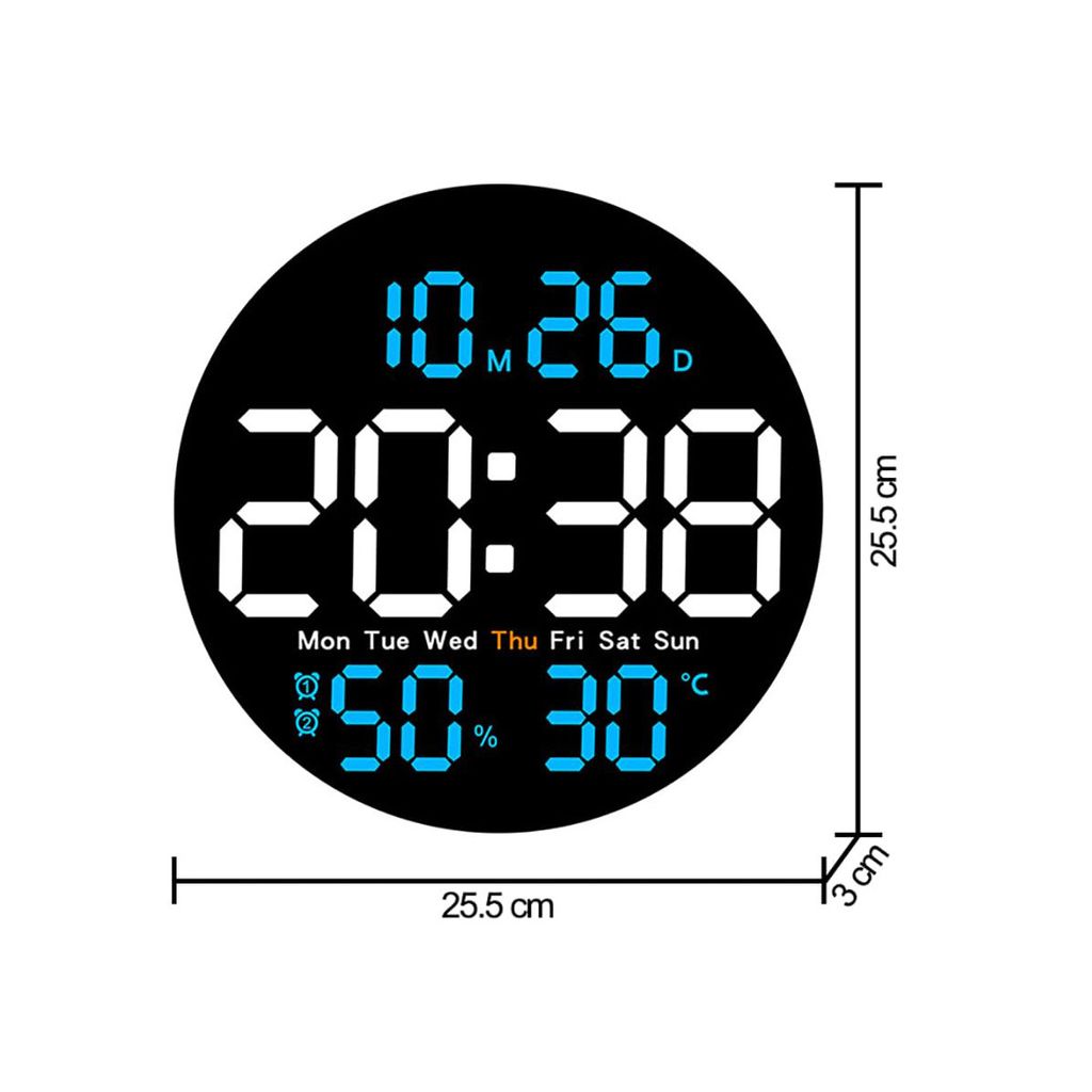 Digitale Wanduhr mit Fernbedienung, LED-Uhr mit 10-stufiger Produktbild 2