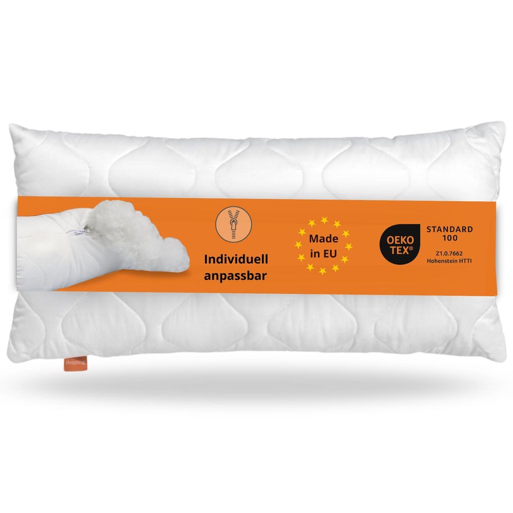 Kopfkissen 50 x 75 cm, Bettkissen, 100% Mikrofaser, für Allergiker geeignet, sleepling Komfort 100