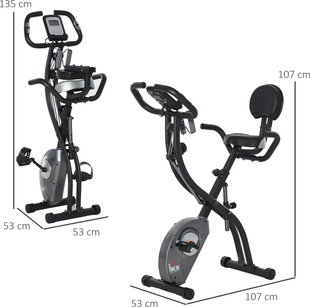 Vélo ergomètre robuste en acier avec selle réglable et antidérapant