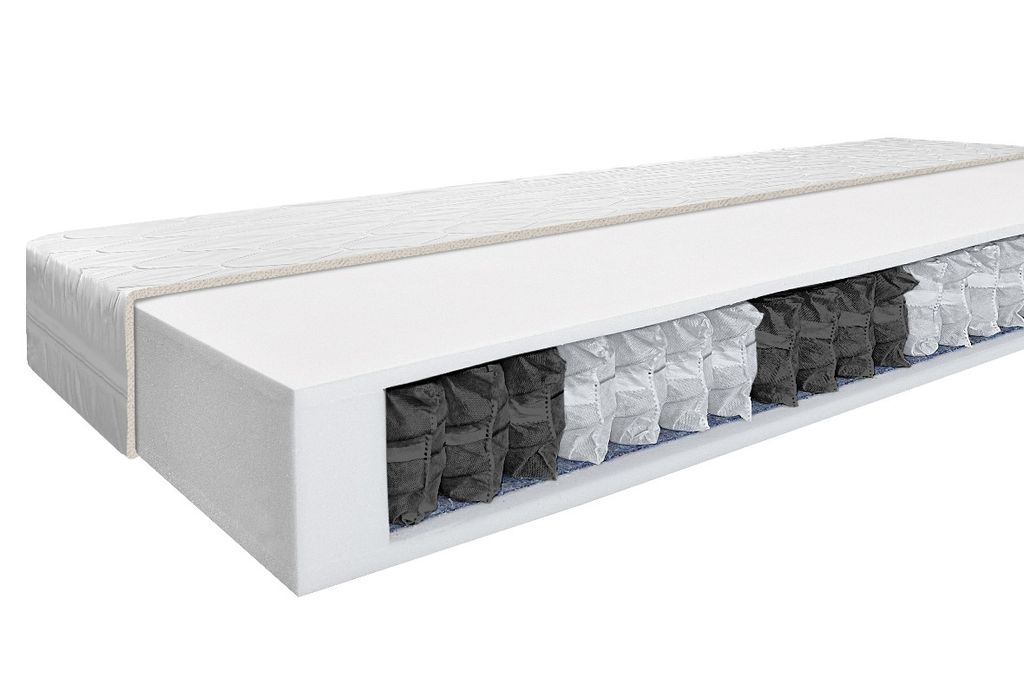 Taschenfederkernmatratze Benab Fyzio Medium 18 Matratze 90 x 200 cm H3 hart 18 cm hohe Taschenfederkernmatratzen, PUR, Standard Taschenmatratze, 7 ...