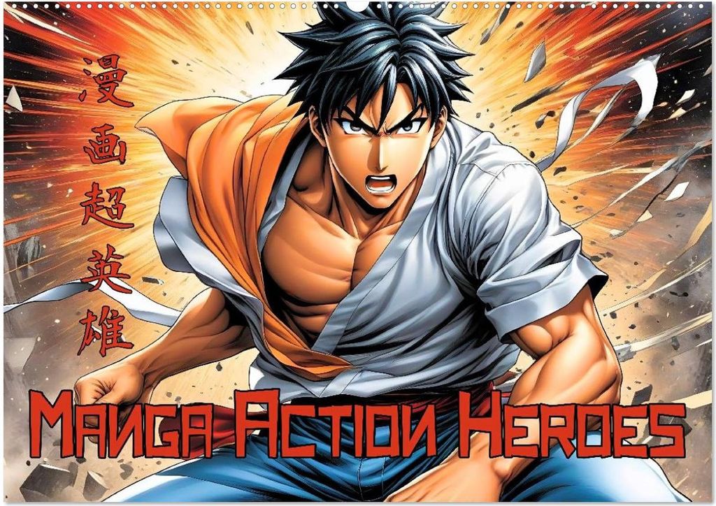 Manga Action Heroes (Wandkalender 2027 DIN A2 quer), CALVENDO Monatskalender