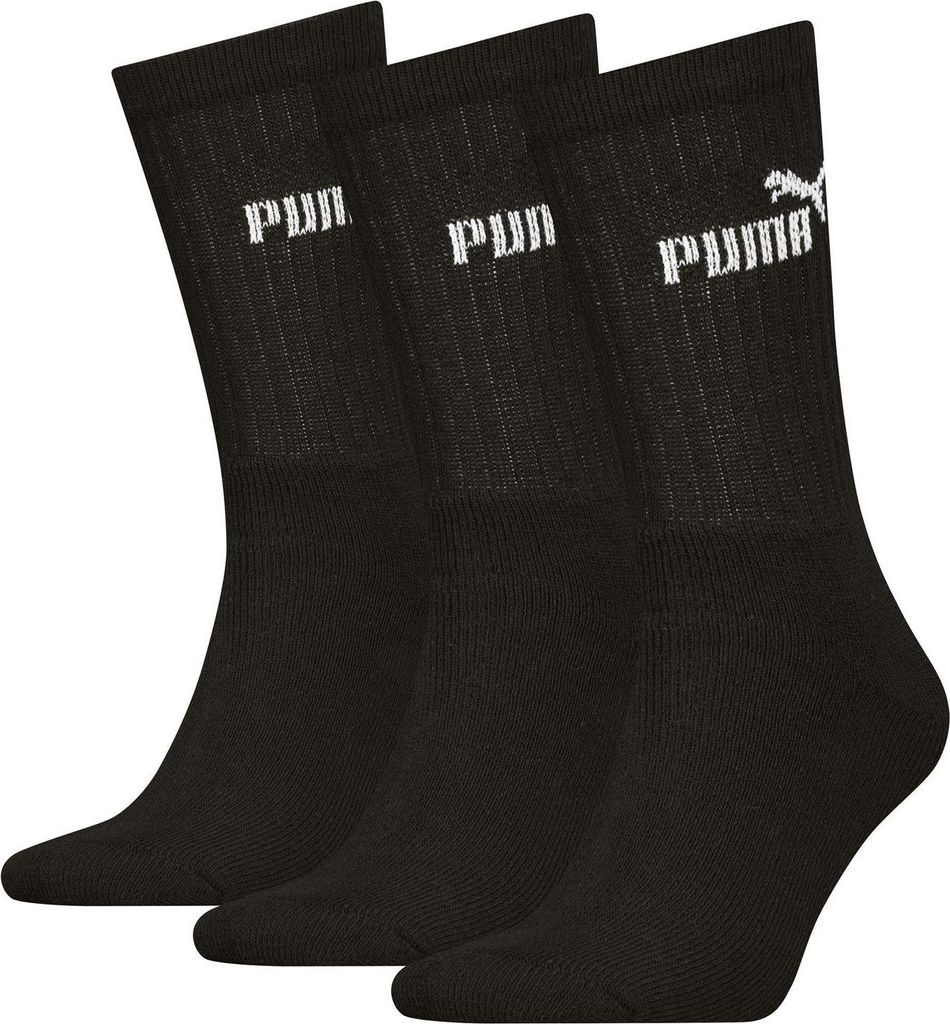 Puma - Socken für Herren/Damen Uni(3er-Pack) CS2505 (35 EU - 38 EU) (Schwarz)
