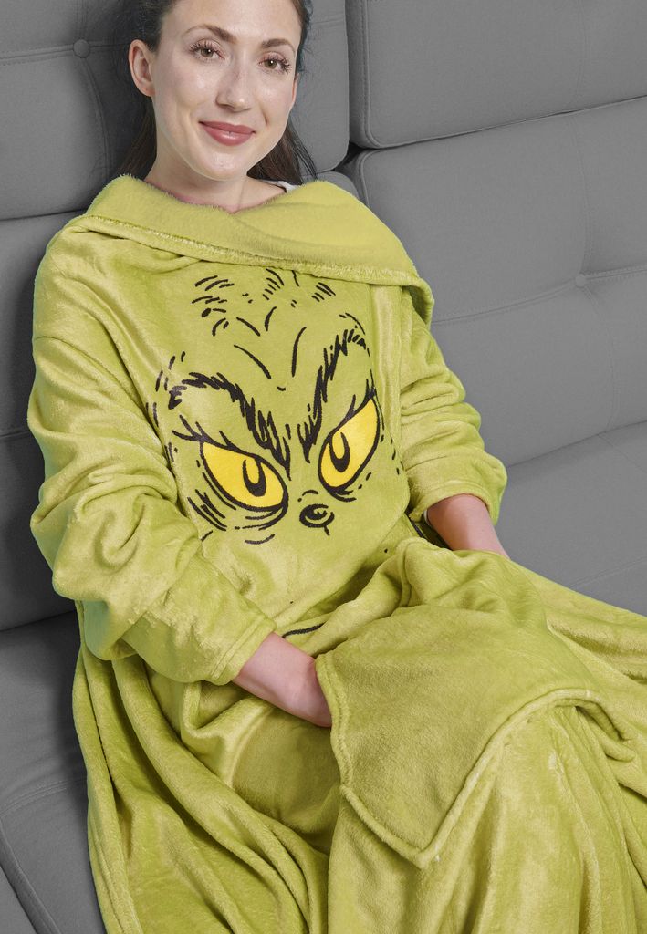 The Grinch TV Decke mit Ärmeln und Taschen Flauschige Produktbild 7