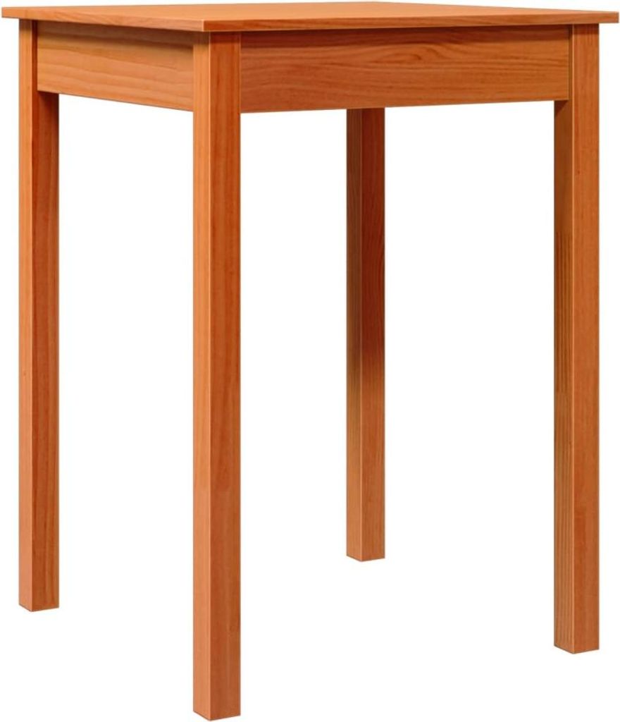 vidaXL Esstisch Wachsbraun 55x55x75 cm Massivholz Kiefer