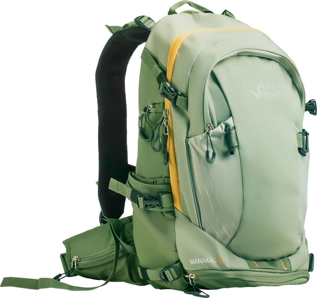 BLACK CREVICE - Wander & Bike Rucksack MANAKAU 26 Liter inkl. Regenhülle | Olive