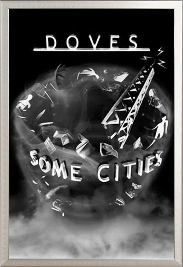 Doves Poster Some Cities + Cornice Alluminio Shinsuke® Argento - 1